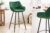 LuxD Designová barová židle Kiara smaragdový samet