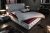 LuxD 22859 Designová postel Laney 160×200 cm šedý samet závěsné svítidlo
