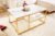 LuxD Designový konferenční stolek Latrisha 90 cm bílo-zlatý – vzor mramor