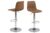 Dkton Designová barová židle Nashota světle hnědá-chromová