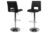 Dkton Designová barová židle Nerine černá a chromová-ekokůže