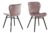 Dkton Designová jídelní židle Alejo popelavá růžová