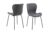 Dkton Designová jídelní židle Alejo tmavě šedá