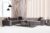 Sofahouse Designová rohová sedačka Valtina 388 cm šedá – levá