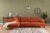 Sofahouse Designová rohová sedačka Vatusia 274 cm oranžová – levá