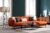 Sofahouse Designová rozkládací sedačka Eilika 270 cm oranžová – pravá