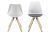 Dkton Designové židle Nascha bílá-tmavě šedá-přírodní