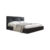 Čalouněná postel KARINO rozměr 140×200 cm Černá eko-kůže