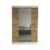 Šatní skříň LINO V šířka 120 cm – bílá/dub artisan
