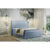 Čalouněná postel CESAR včetně úložného prostoru 120×200 cm Světle modrá