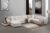 Sofahouse Rohová sedačka se stolkem Bellona 428 cm béžová – pravá