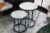 LuxD Sada kulatých odkládacích stolků Latrisha bílá – vzor mramor