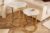LuxD Sada kulatých odkládacích stolků Latrisha bílo-zlatá – vzor mramor