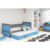Dětská postel s výsuvnou postelí RICO 190×80 cm Modrá Šedá