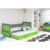 Dětská postel s výsuvnou postelí RICO 200×90 cm Zelená Šedá