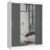 Šatní skříň CLP 150 cm posuvná se zrcadlem – bílá/grafit