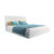 Čalouněná postel KARO rozměr 160×200 cm Bílá eko-kůže