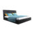 Čalouněná postel KARO rozměr 160×200 cm Černá eko-kůže