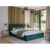 Čalouněná postel MOON rozměr 160×200 cm Tmavě zelená